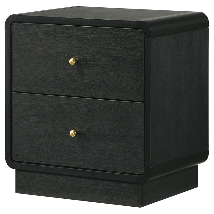 Burton - 2 Drawer Nightstand - Black