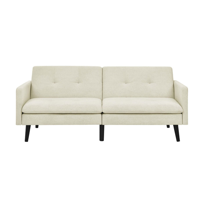 Easy Convert Futon Sofa With Tufted Back And Seat