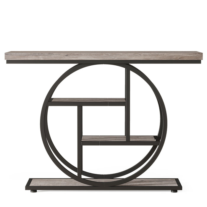 Console Table With 4 Tier Design For Living Hallway