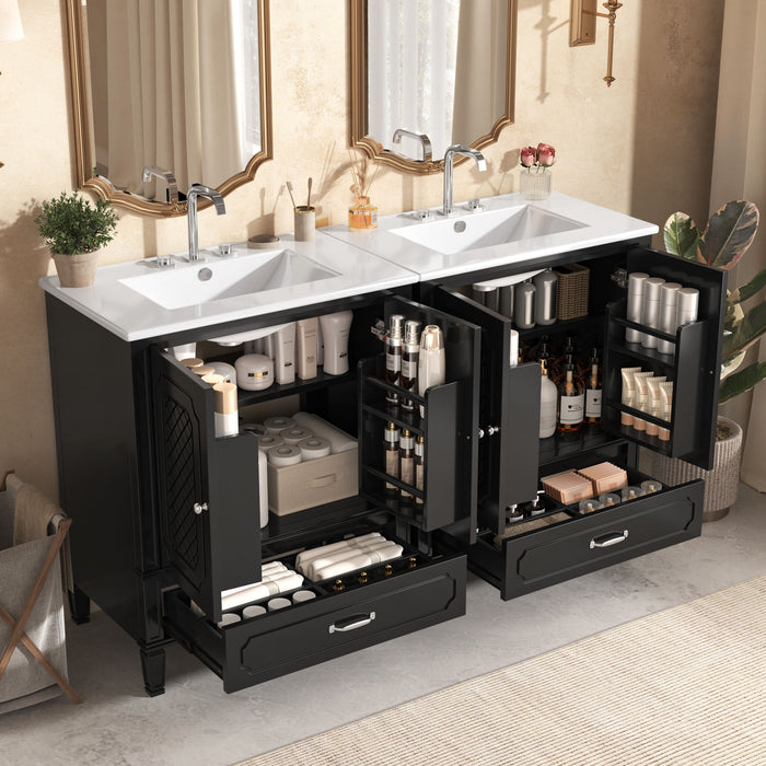 Bathroom Vanity With Sink, Soft Closing Door, Multi Functional Storage
