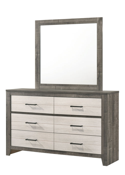 Rhett - Dresser & Mirror - Chalk / Gray