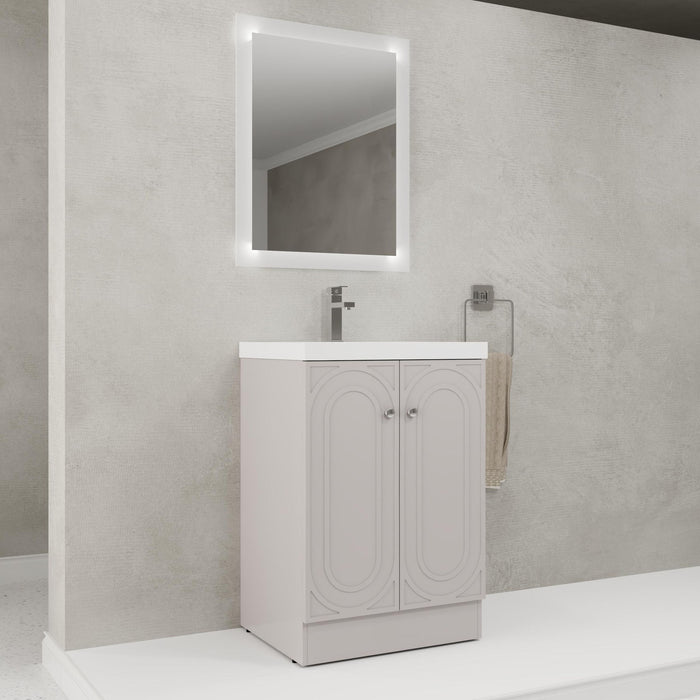 Contemporary Freestanding Bathroom Vanity With Resin Sink & Soft-Close Cabinet Doors