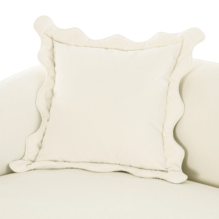 Lou - Performance Velvet Sofa - Cream