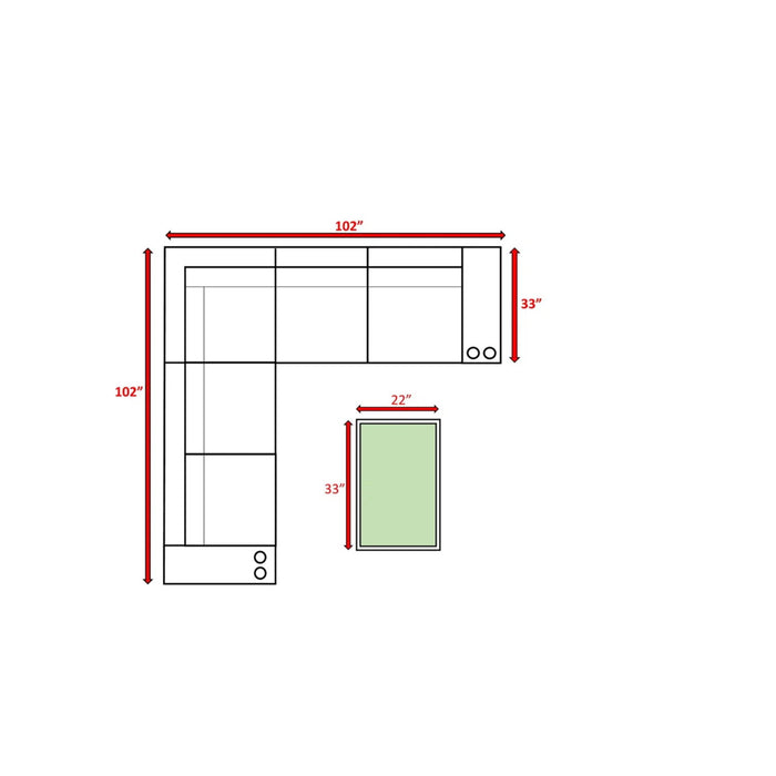Outdoor Wicker Sectional With Weather Resistant Cushions And Table