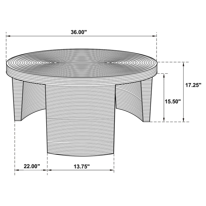 Mize - Round Coffee Table - Natural