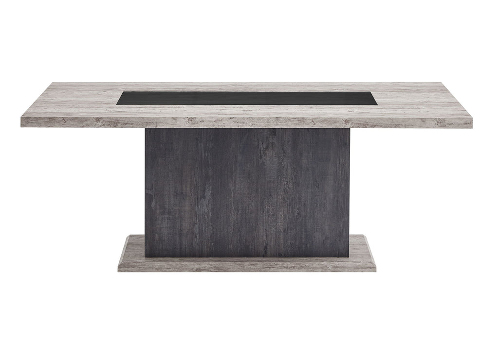 D8030DT - Dining Table Base With Storage Drawers - Black / Brown