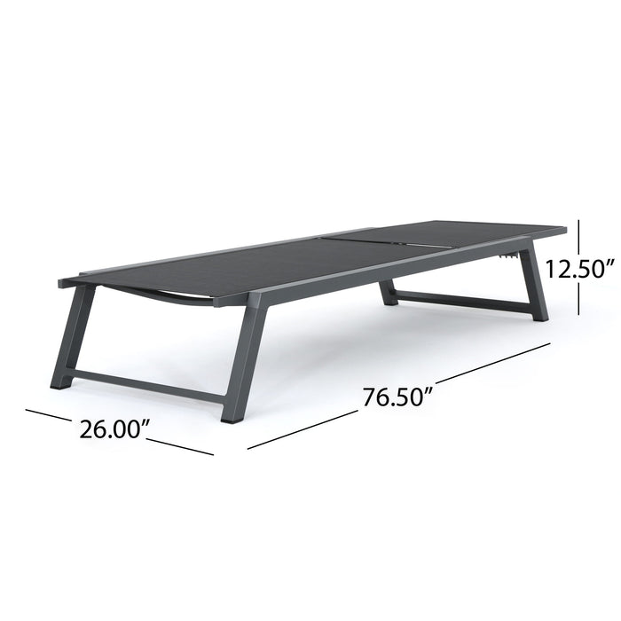 Myers - Modern Chaise Lounge Set With Adjustable Mesh Back