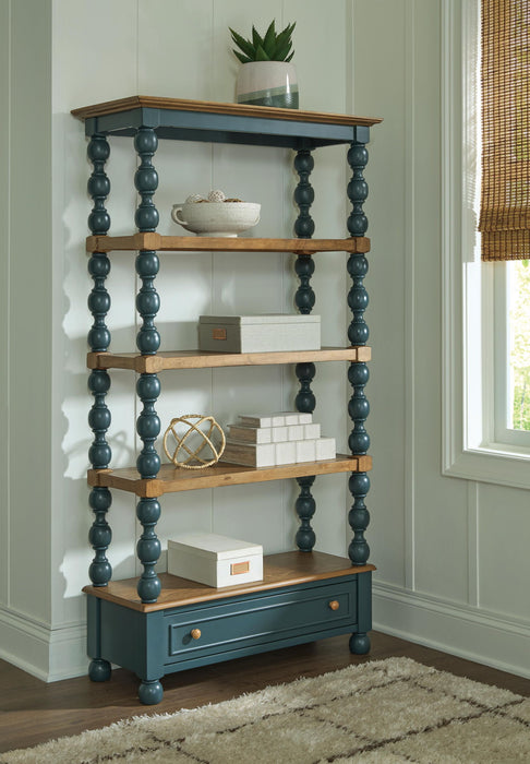 Finnworth - Bookcase - Blue / Brown