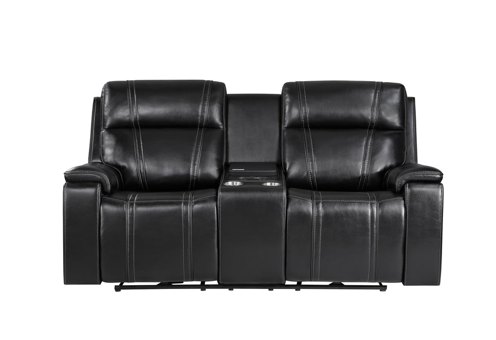 U8880 - Power Reclining Sofa / Power Console Reclining Loveseat / Power Recliner - Black