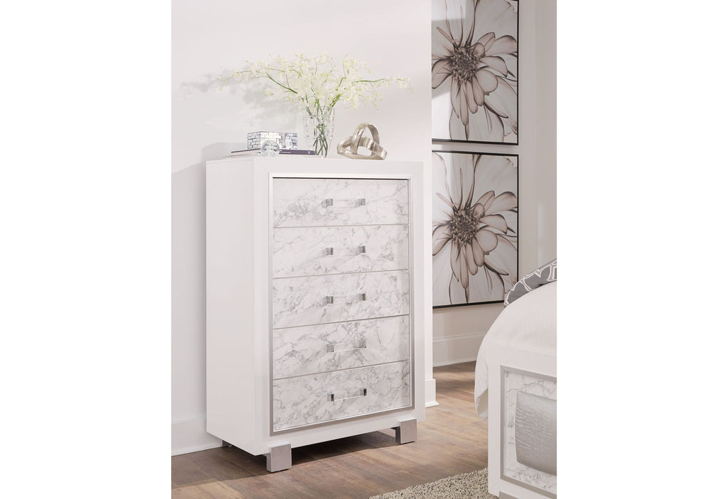 Santorini - 5 Piece Full Bedroom Set - White