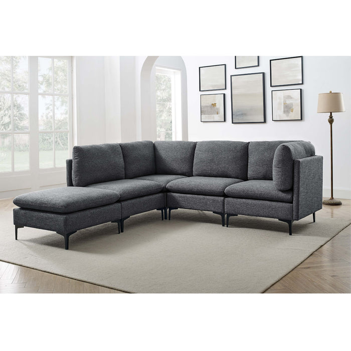 Upholstered Modular Sectional & Tall Legs