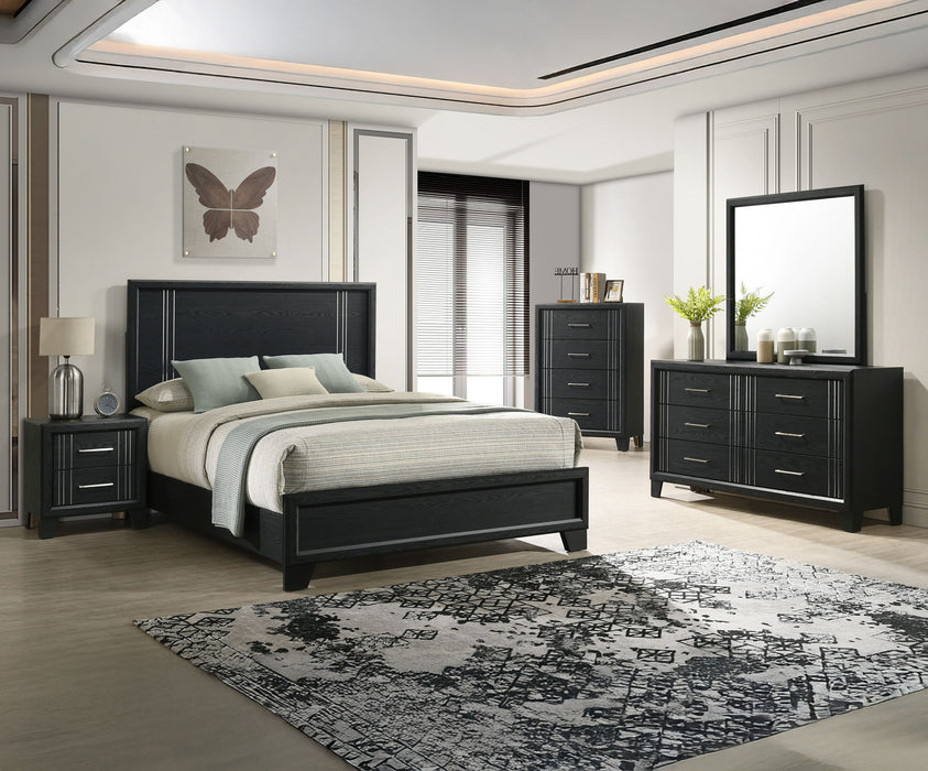 Charlie - Queen 5 Piece Bedroom Set - Charcoal
