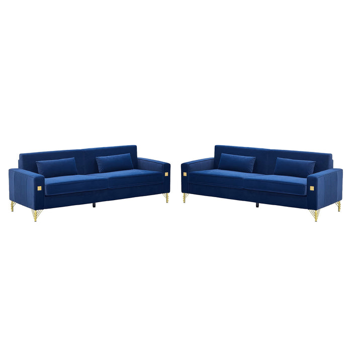 2 Pieces Sofa Sofa Set With Removable Cushions For Home Apartment