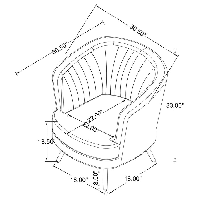 Tufted Upholstered Lounge Seating Chair