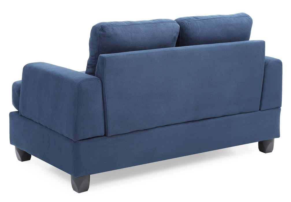 Glory Furniture Sandridge Loveseat, Navy Blue