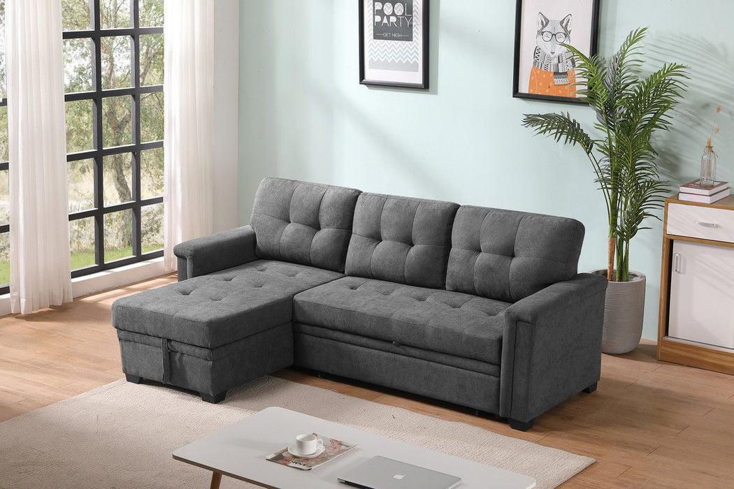 Ashlyn - Reversible Sleeper Sectional Sofa With Storage Chaise, USB Charging Ports And Pocket