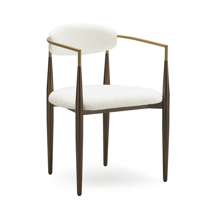 Modern Upholstered Dining Chair With Iron Frame