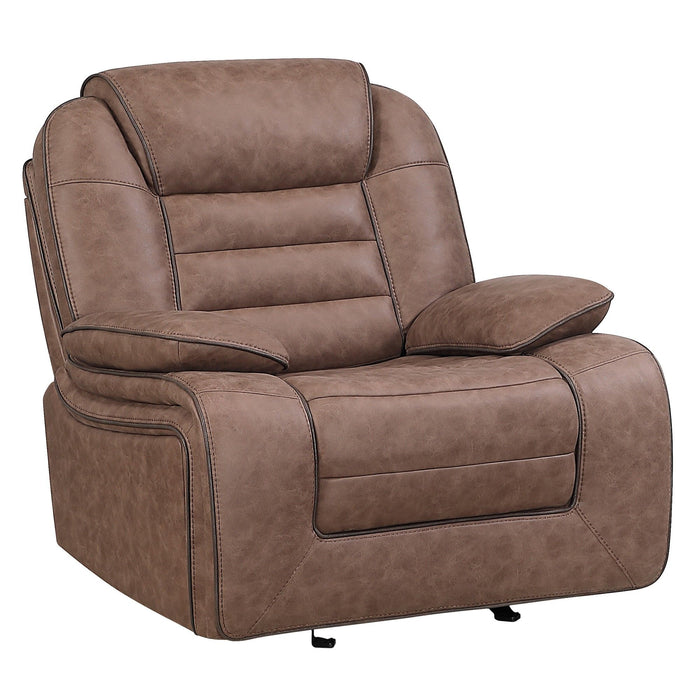 Lucius - Glider Recliner With Manual Recline - Brown