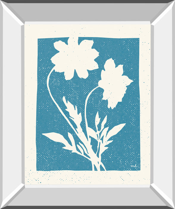 Joyful Spring I By Moira Hershey - Mirror Framed Print Wall Art - Blue