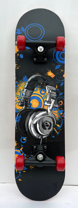 Skateboard - Head Phones - Black