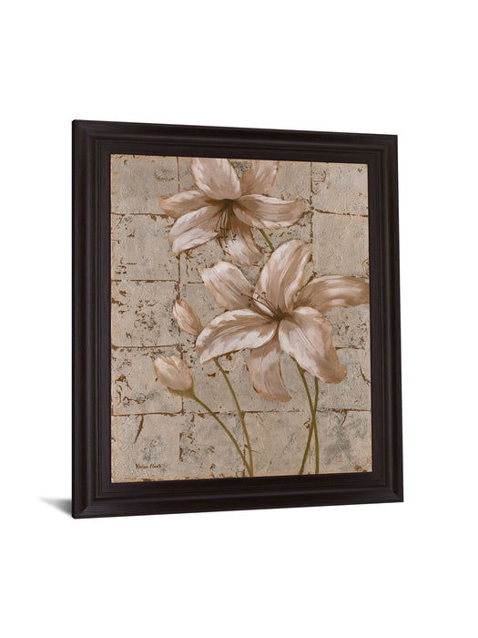Cream Lily Trio - 28" x 34" Framed Wall Art