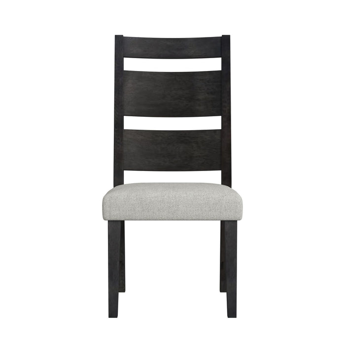 Jemma - Wood Back Dining Side Chair (Set of 2) - Dark Espresso / Beige Linen