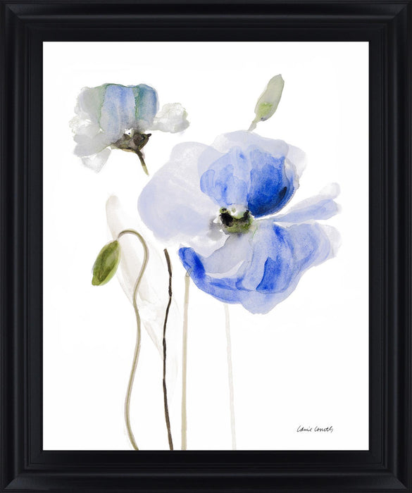 Azure Blossom Dance - 28" x 34" Framed Wall Art