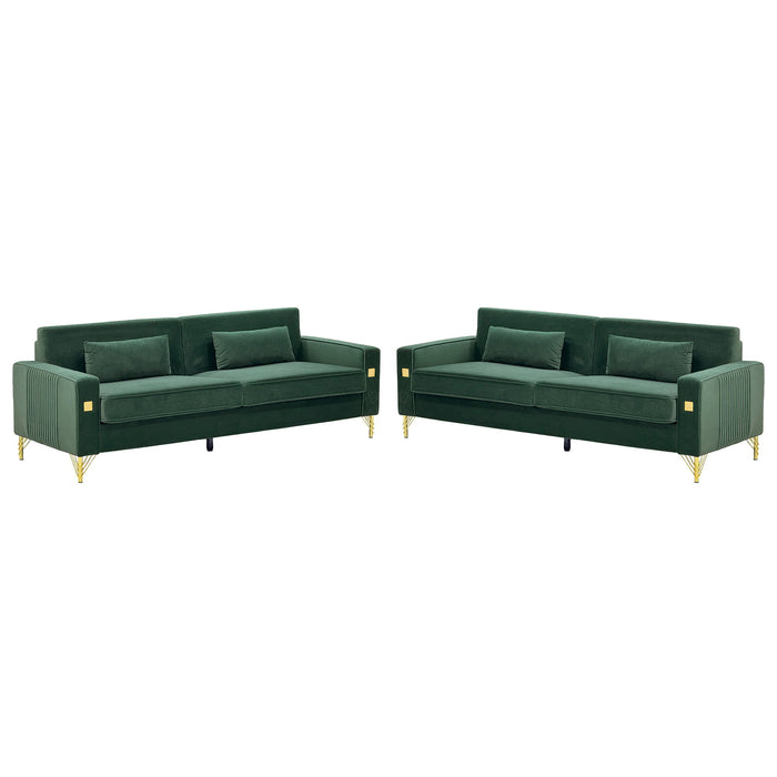 2 Pieces Sofa Sofa Set With Removable Cushions For Home Apartment