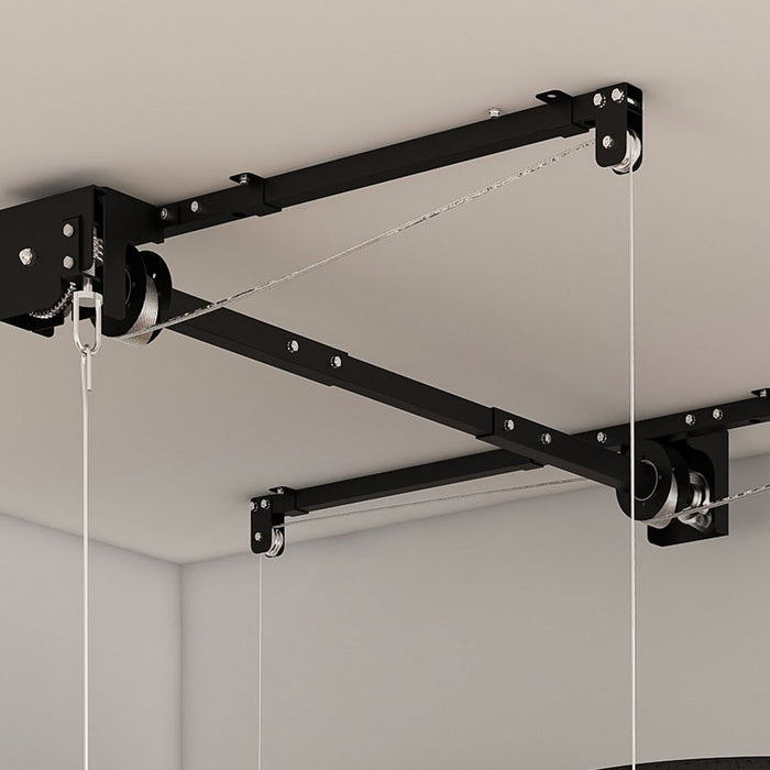 4 X 8 Ft Overhead Garage Storage Rack - Black