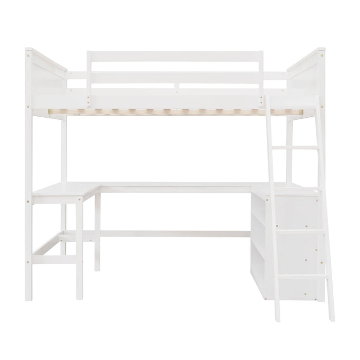 Loft Bed With Shelves With Desk