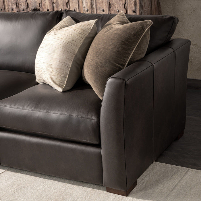 Bryson - Top Grain Leather 3 Piece Sectional - Lush-Chocolate