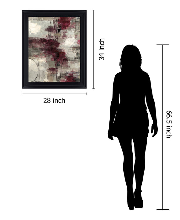 Crimson Veil - 28" x 34" Framed Wall Art