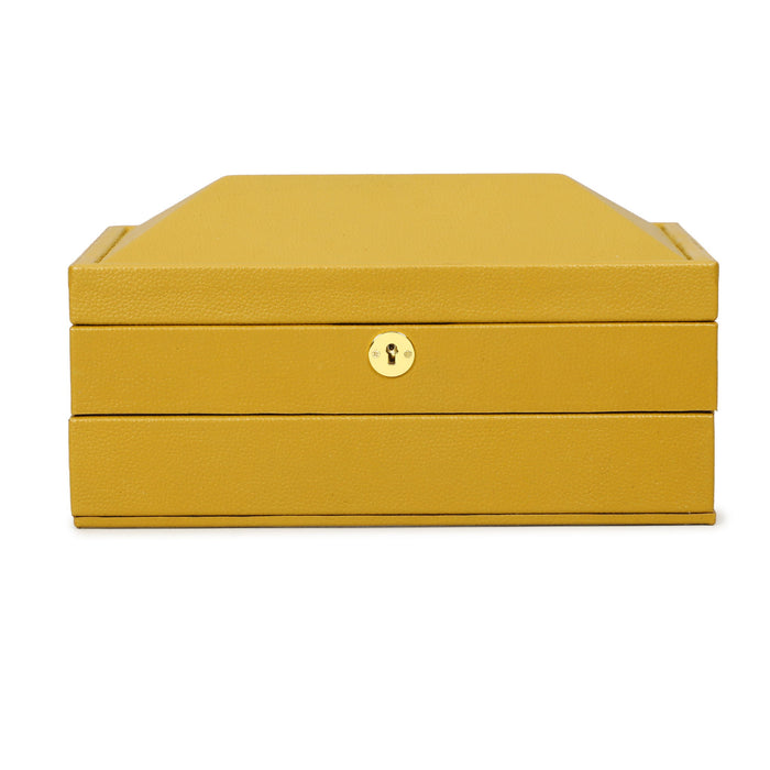 Knox - Vegan Leather Contract-Grade Jewelry Box - Mustard Yellow