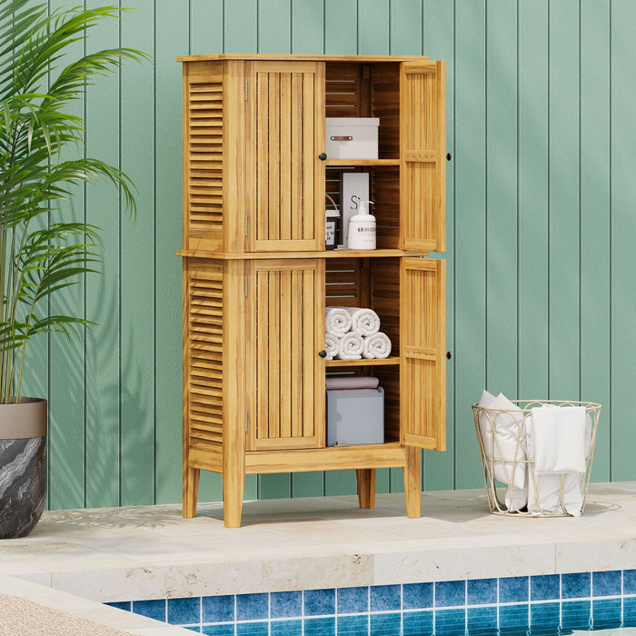 Kedzie - Acacia Wood Cabinet - Teak