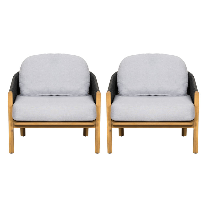 Grotta - Outdoor Wood Club Chair (Set of 2)