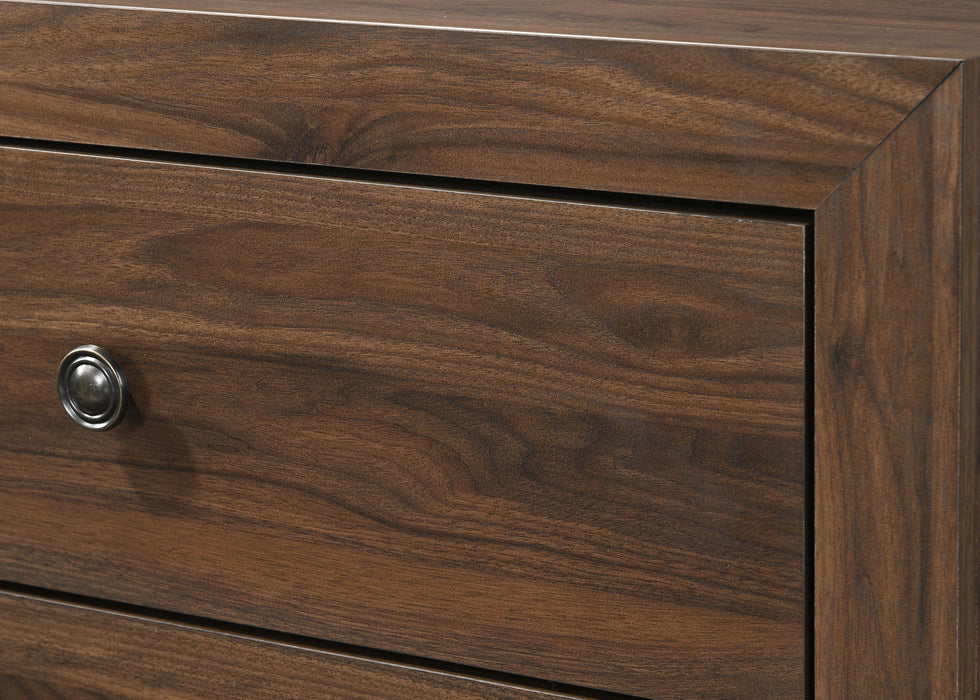 Millie - Twin 5 Piece Bedroom Set - Brown Cherry
