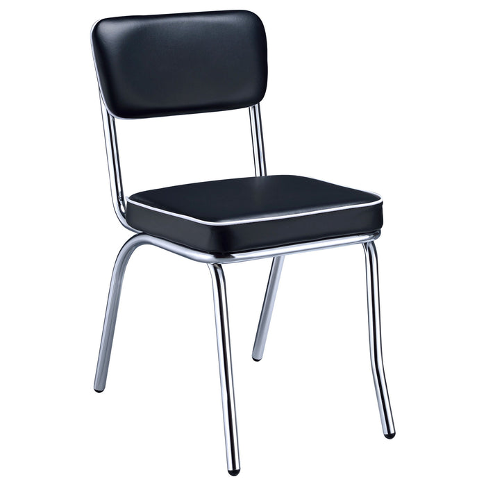 Open Back Upholstered Side Chairs (Set of 2)