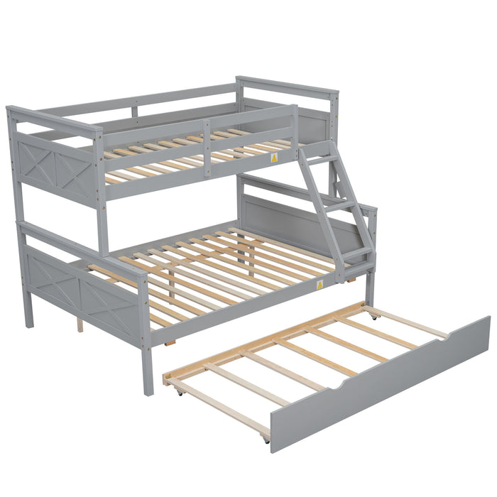 Bunk Bed With Ladder And Safety Guardrail