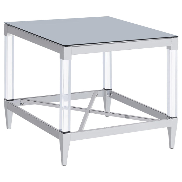 Wallingsford - 2 Piece Square Coffee And End Table Set - Chrome