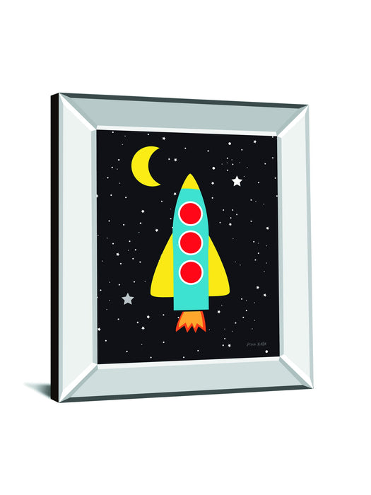 Blast Off By Ann Kelle - Mirror Framed Print Wall Art - Black