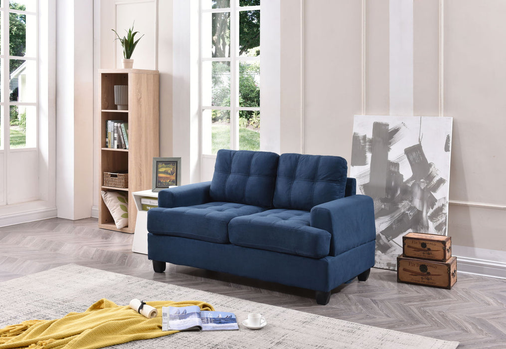 Glory Furniture Sandridge Loveseat, Navy Blue