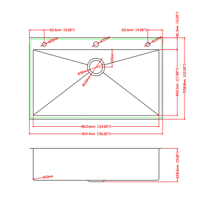 Topmount Stainless Steel Kitchen Sink