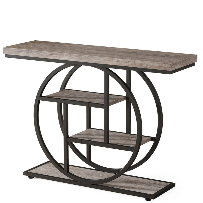 Console Table With 4 Tier Design For Living Hallway