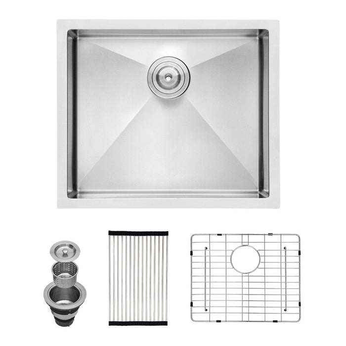 Undermount Steel Kitchen Sink, Deep Single Bowl Basin