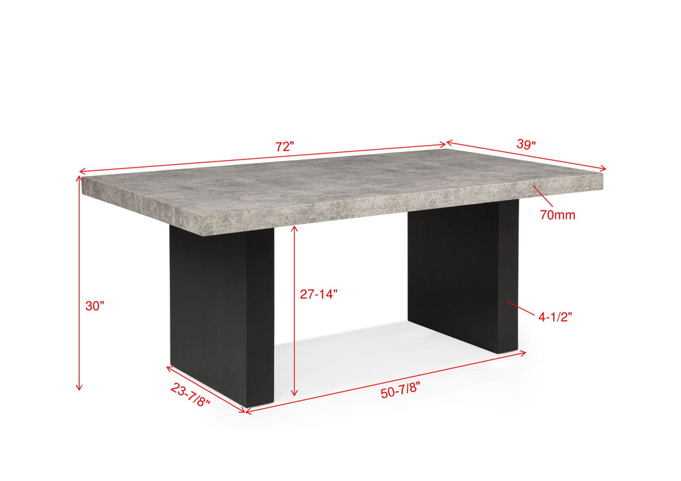 Sebastian - 5 Piece Dining Room Set - Black / Gray