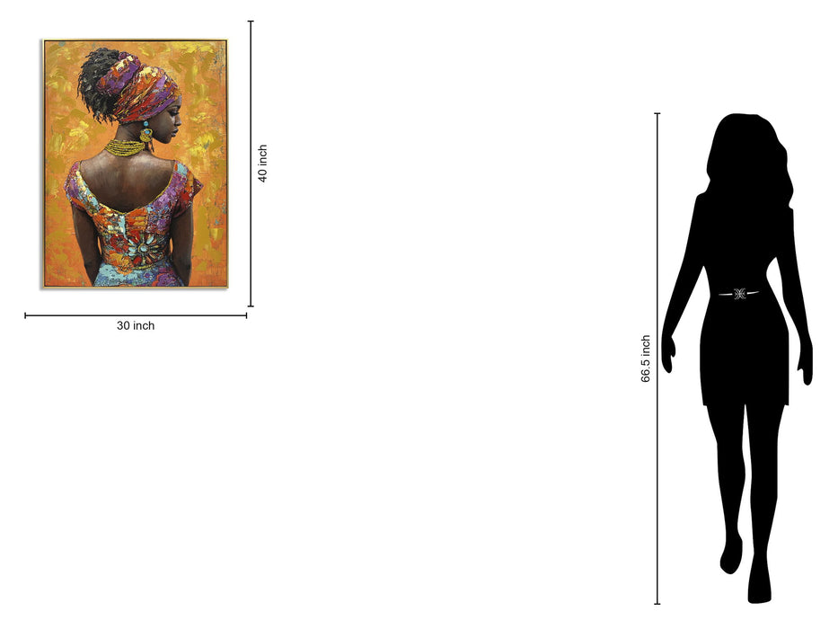 Sunlit Elegance - 30" x 40" Framed Wall Art