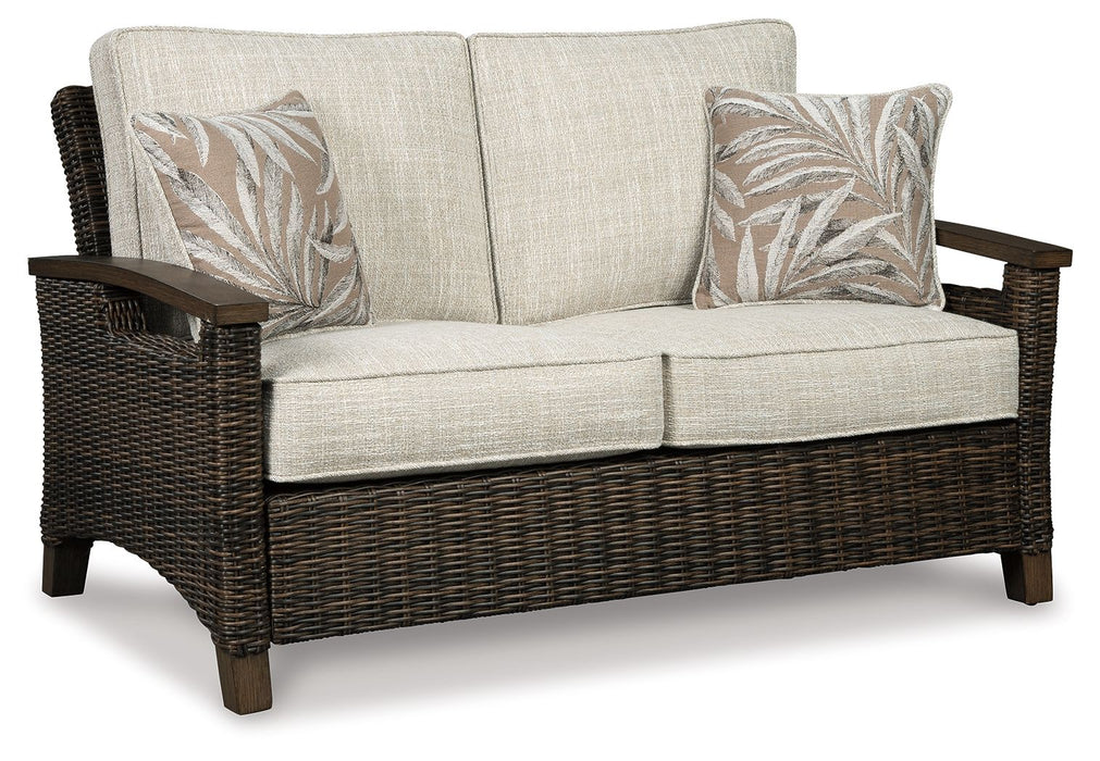 Paradise - Castanho Médio - Loveseat C/Almofada