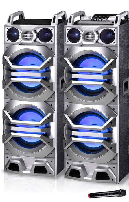 Pair Of Bluetooth Speakers 5000 Watt - Pearl Silver