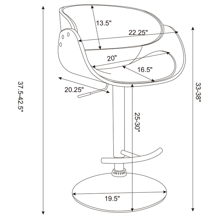 Ergonomic Adjustable Bar Stool