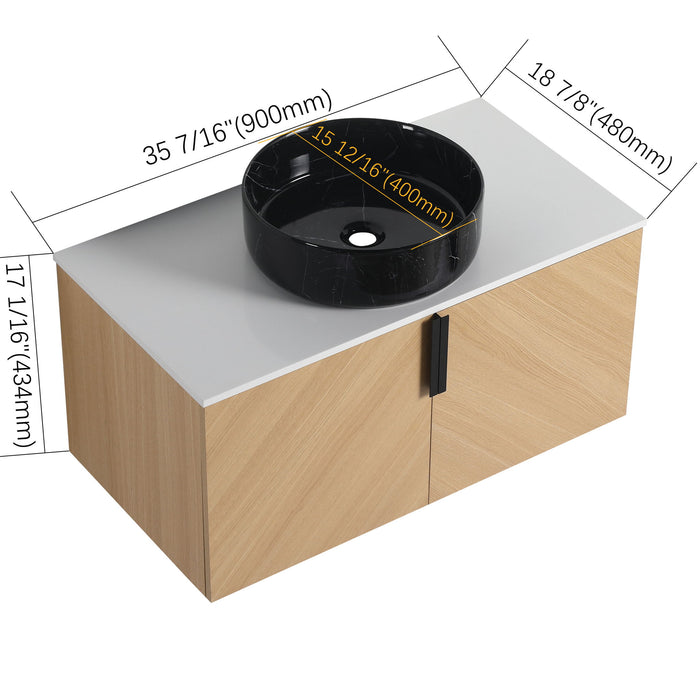 Wall Mounted Bathroom Vanity & Art Sink